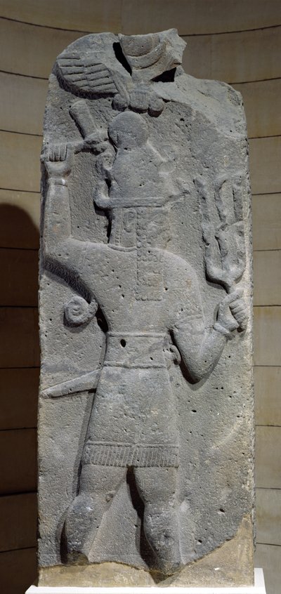 Stela of Teshub, Syrian Storm God, from Tell Ahmar, Syria by Hittite